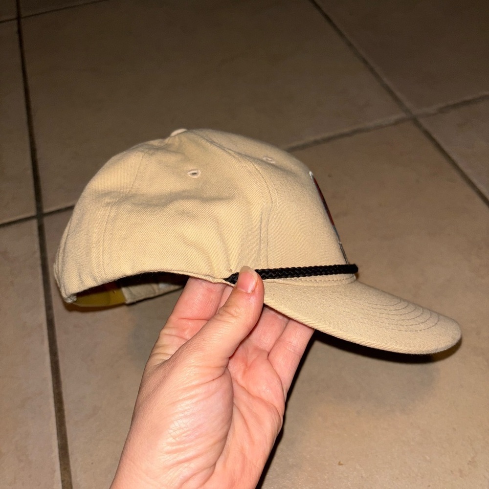Vive Tan Palm Tree Sunset Golf Rope Hat Snapback Cap - Picture 5 of 9